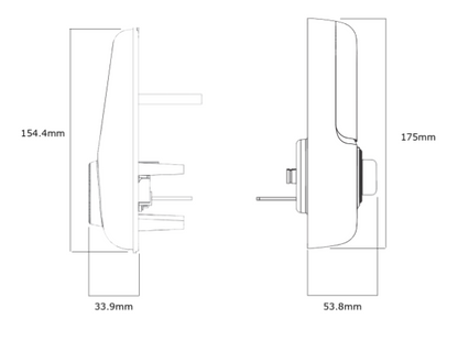 YALE ASSURE KEYED SMART-READY LOCK WITH APEX ROUND LEVER SATIN NICKEL