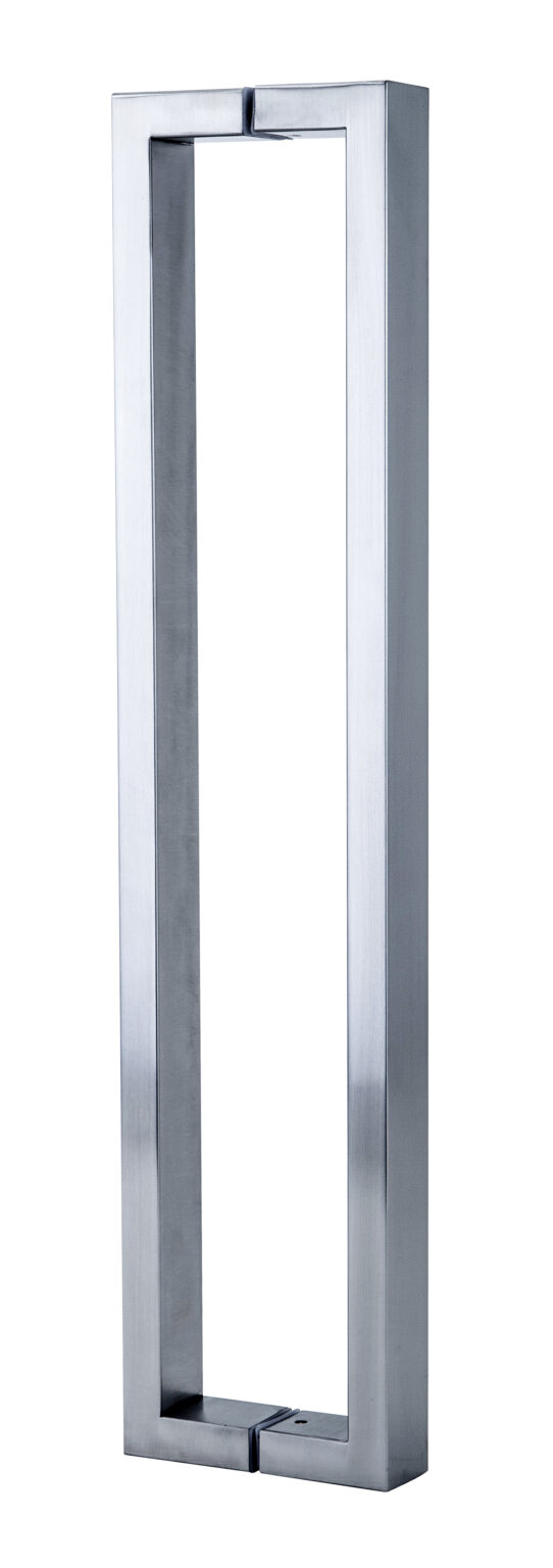 Jaeco Marine Grade Commercial Pull Handles 1704  Rectangle Straight Entrance Pull Handle 316 Stainless Steel In 3 Sizes : 600,800,1000mm - Stainless Steel, Black