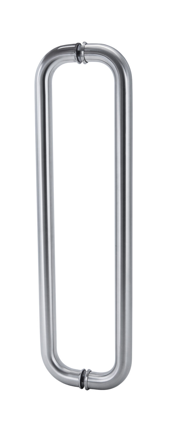 Jaeco Marine Grade Commercial Pull Handles 1707 Classic ‘D-Style’ Straight Entrance Pull Handle 316 Stainless Steel In 4 Sizes : 300,450,600,800mm - Stainless Steel, Black
