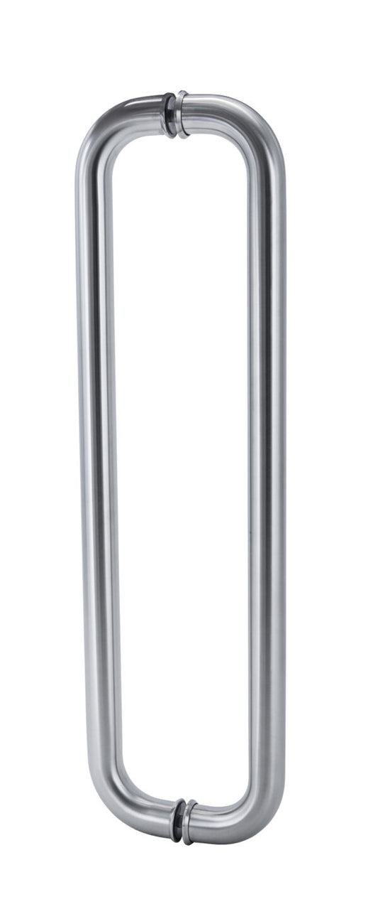Jaeco Marine Grade Commercial Pull Handles 1707 Classic ‘D-Style’ Straight Entrance Pull Handle 316 Stainless Steel In 4 Sizes : 300,450,600,800mm - Stainless Steel, Black