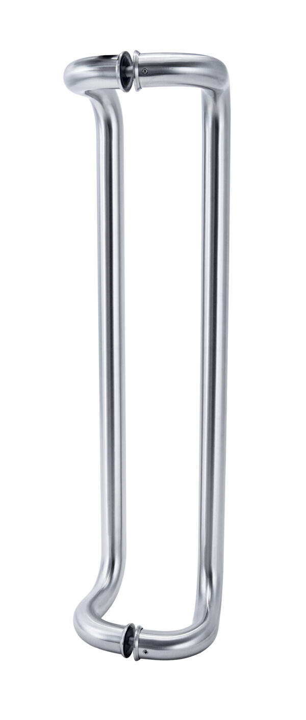 Jaeco Marine Grade Commercial Pull Handles 1708 Offset Round Entrance Pull Handle 316 Stainless Steel In 5 Sizes : 300,450,600,800,1000mm - Stainless Steel, Black