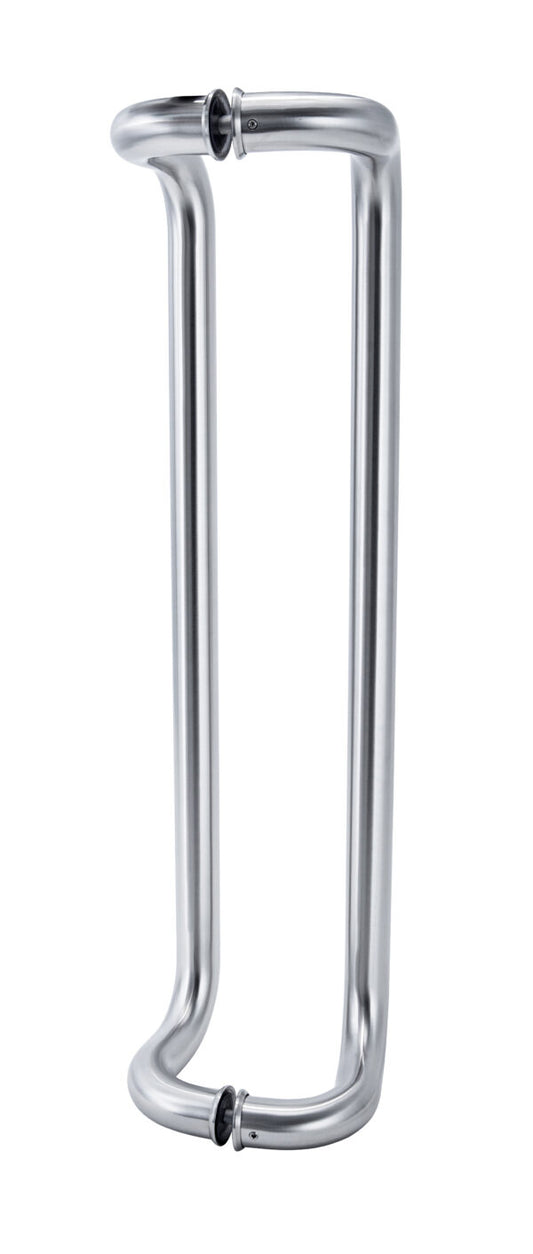Jaeco Marine Grade Commercial Pull Handles 1708 Offset Round Entrance Pull Handle 316 Stainless Steel In 5 Sizes : 300,450,600,800,1000mm - Stainless Steel, Black