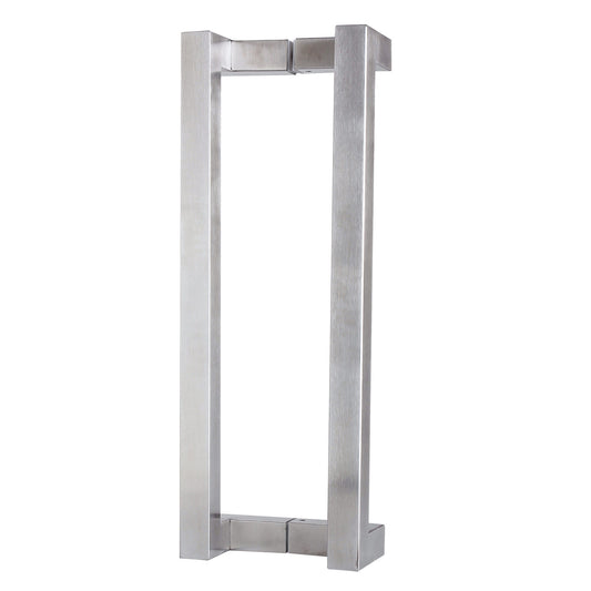 Jaeco Marine Grade Commercial Pull Handles 1710 Square Offset  Entrance Pull Handle 316 Stainless Steel In 4 Sizes : 300,400,600,800mm - Stainless Steel, Black