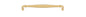 Iver Sarlat Cabinet Pull Centre to Centre 128mm,160mm,256mm, 320mm,450mm Brushed Gold PVD- With Backplate & No Backplate