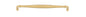 Iver Sarlat Cabinet Pull Centre to Centre 128mm,160mm,256mm, 320mm,450mm Brushed Gold PVD- With Backplate & No Backplate