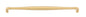 Iver Sarlat Cabinet Pull Centre to Centre 128mm,160mm,256mm, 320mm,450mm Brushed Gold PVD- With Backplate & No Backplate