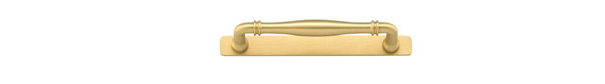 Iver Sarlat Cabinet Pull Centre to Centre 128mm,160mm,256mm, 320mm,450mm Brushed Gold PVD- With Backplate & No Backplate