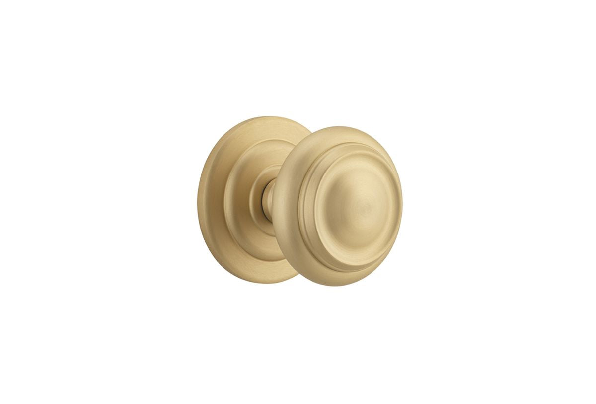 Iver Sarlat Centre Door Knob D98xP99mm BP107mm Available Colours: Brushed Brass, Brushed Chrome, Brushed Gold PVD, Matt Black, Distressed Nickel, Polished  Brass, Polished  Nickel ,Polished Chrome, Satin Nickel & Signature Brass