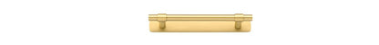 Iver Helsinki Cabinet Pull Centre to Centre 96mm,128mm,160mm, 256mm Brushed Gold PVD - With Backplate & No Backplate