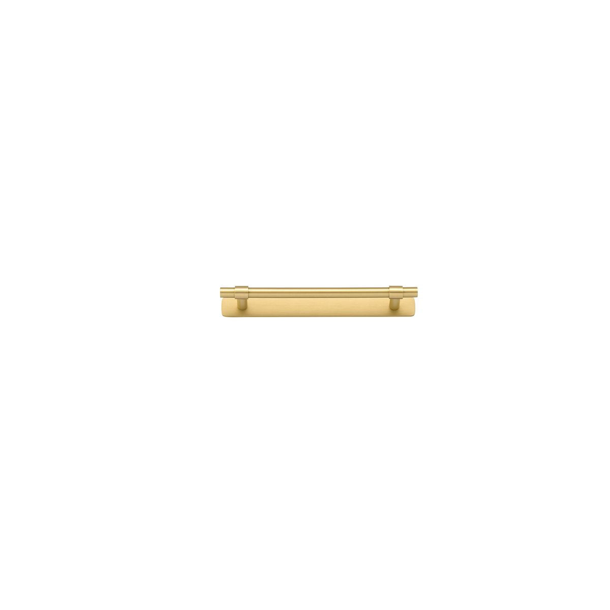 Iver Helsinki Cabinet Pull Centre to Centre 96mm,128mm,160mm, 256mm Brushed Gold PVD - With Backplate & No Backplate