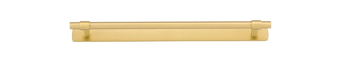 Iver Helsinki Cabinet Pull Centre to Centre 96mm,128mm,160mm, 256mm Brushed Gold PVD - With Backplate & No Backplate
