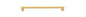 Iver Baltimore Cabinet Pull Centre to Centre 128mm ,160mm,256mm,320mm,450mm Brushed Gold PVD - With Backplate & No Backplate