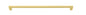 Iver Baltimore Cabinet Pull Centre to Centre 128mm ,160mm,256mm,320mm,450mm Brushed Gold PVD - With Backplate & No Backplate