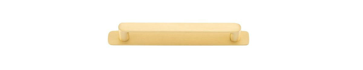 Iver Osaka Cabinet Pull Centre to Centre 96mm,128mm,160mm, 256mm Brushed Gold PVD - With Backplate & No Backplat