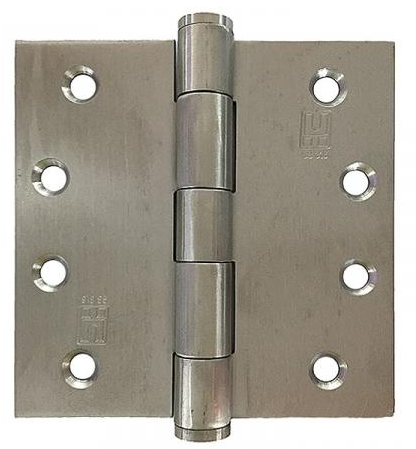 Lohala Hinge Stainless Steel 304 ,100mm x 100mm x 3.0mm - 8mm Pin 3.5mm Clearance Fixed Button  Pin Satin