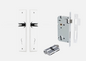 Iver Como Door Lever 11758 Chamfered Backplate Polished Chrome - Passage ,Privacy & Entrance