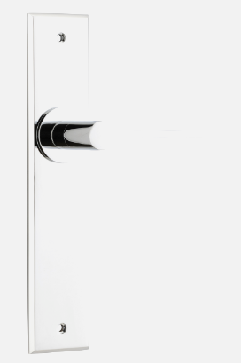 Iver Como Door Lever 11758 Chamfered Backplate Polished Chrome - Passage ,Privacy & Entrance