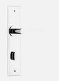 Iver Como Door Lever 11758 Chamfered Backplate Polished Chrome - Passage ,Privacy & Entrance