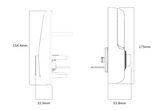 YALE ASSURE KEYED SMART-READY LOCK WITH APEX SQUARE LEVER SATIN NICKEL & MATT BLACK