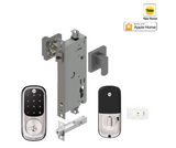 YALE ASSURE KEYED SMART-READY LOCK WITH APEX SQUARE LEVER SATIN NICKEL & MATT BLACK