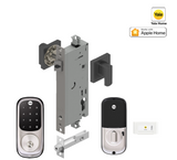 YALE ASSURE KEYED SMART-READY LOCK WITH APEX SQUARE LEVER SATIN NICKEL & MATT BLACK