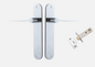 Iver Como Door Lever 11770 Oval Backplate Polished Chrome - Passage ,Privacy & Entrance