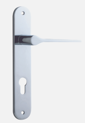 Iver Como Door Lever 11770 Oval Backplate Polished Chrome - Passage ,Privacy & Entrance