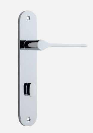 Iver Como Door Lever 11770 Oval Backplate Polished Chrome - Passage ,Privacy & Entrance