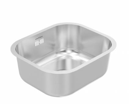 BURNS & FERALL CLASSIC SINGLE BOWL 375x317x150MM WASTE HOLE 90MM(NO OVERFLOW) & 90MM OVERFLOW