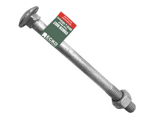 Ecko Coach Bolt & Nut Cup Head HD Galvanized M10-160,170,180,200,220,260mm pack of 25