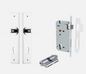 Iver Bronte Door Lever 11784 Chamfered Backplate Polished Chrome - Passage ,Privacy & Entrance