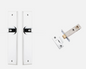 Iver Bronte Door Lever 11784 Chamfered Backplate Polished Chrome - Passage ,Privacy & Entrance