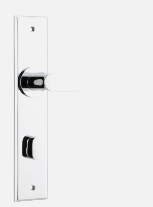 Iver Bronte Door Lever 11784 Chamfered Backplate Polished Chrome - Passage ,Privacy & Entrance