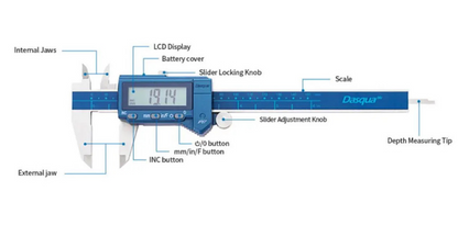 Trucut Heavy Duty Dasqua Bluetooth IP54 Digital Caliper 0-150mm