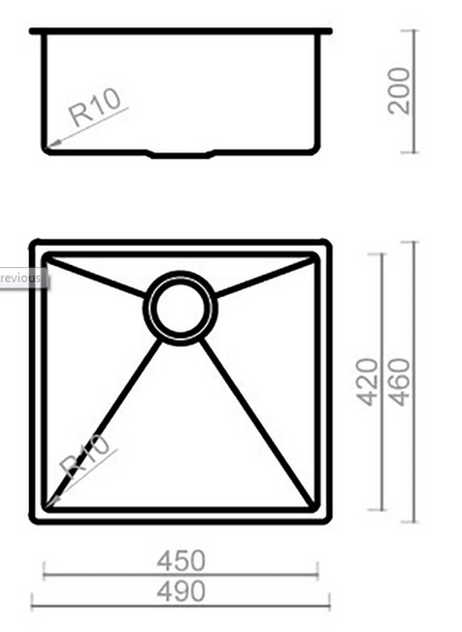 BURNS & FERALL AQUIS SINGLE & DOUBLE BOWL CAYMAN SERIES 300MM ,450MM ,500MM & 700MM  R10 STAINLESS STEEL