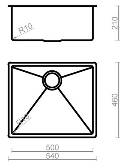 BURNS & FERALL AQUIS SINGLE & DOUBLE BOWL CAYMAN SERIES 300MM ,450MM ,500MM & 700MM  R10 STAINLESS STEEL