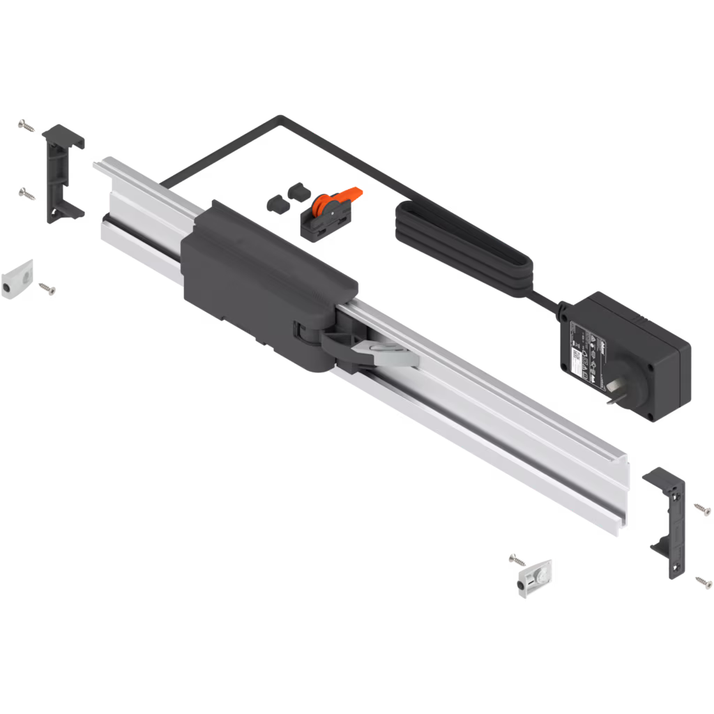Blum SERVO-DRIVE uno top mount waste bin solution  450mm  & 600mm module for cabinet width: 600 mm