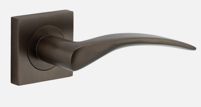 Iver Oxford Door Lever 0281 Square Rose Signature Brass - Passage ,Privacy & Entrance