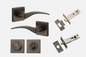 Iver Oxford Door Lever 0281 Square Rose Signature Brass - Passage ,Privacy & Entrance