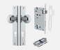 Iver Guildford Door Knob 11824 Rectangular Backplate Polished Chrome - Passage ,Privacy & Entrance