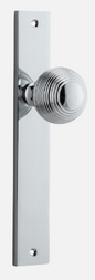 Iver Guildford Door Knob 11824 Rectangular Backplate Polished Chrome - Passage ,Privacy & Entrance