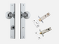 Iver Guildford Door Knob 11824 Rectangular Backplate Polished Chrome - Passage ,Privacy & Entrance