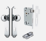 Iver Paddington Door Knob 11826 Shouldered Backplate Polished Chrome - Passage ,Privacy & Entrance