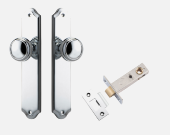 Iver Paddington Door Knob 11826 Shouldered Backplate Polished Chrome - Passage ,Privacy & Entrance