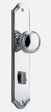 Iver Paddington Door Knob 11826 Shouldered Backplate Polished Chrome - Passage ,Privacy & Entrance