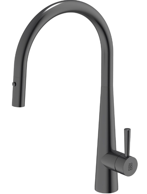 BURNS & FERALL CIGNUS 14 TAP ZOMODO GOOSE NECK  PULL-OUT TAP 421MM PVD SS DUAL FUNCTION AVAILABLE IN 4 COLOURS : BLACK PEARL ,BRUSHED STAINLESS STEEL ,EUREKA GOLD & RIO BRONZE
