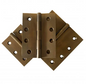 Lohala Hinge Brass 100mm x 100mm x 3.0mm Fixed Pin Available in 5 Colours : Brushed Nickel ,Bronze ,Polished & Lacquered ,Polished  Unlacquered & Satin Chrome