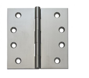 Lohala Hinge Brass 100mm x 100mm x 3.0mm Fixed Pin Available in 5 Colours : Brushed Nickel ,Bronze ,Polished & Lacquered ,Polished  Unlacquered & Satin Chrome