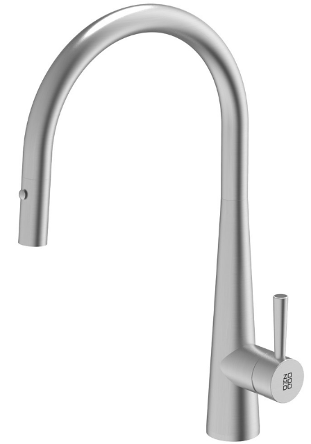 BURNS & FERALL CIGNUS 14 TAP ZOMODO GOOSE NECK  PULL-OUT TAP 421MM PVD SS DUAL FUNCTION AVAILABLE IN 4 COLOURS : BLACK PEARL ,BRUSHED STAINLESS STEEL ,EUREKA GOLD & RIO BRONZE