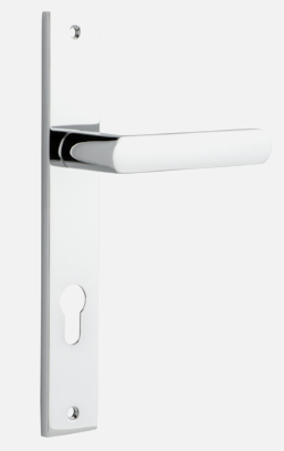 Iver Osaka Door Lever 11860 Rectangular Backplate Polished Chrome - Passage ,Privacy & Entrance